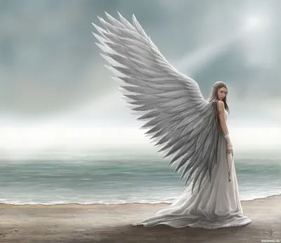 Рисунки ангелов с крыльями - 74 фото