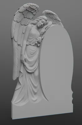 Памятник с ангелом из гранита на могилу №6