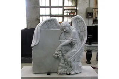 Памятники с ангелом - Дом Памяти | Купить памятник в форме ангела ПСА011 с  благоустройством по Украине