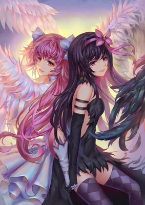 Ангелы и демоны аниме картинки