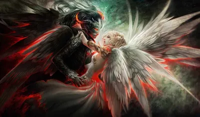 Демон и ангел арт - 69 фото