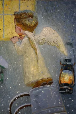 рождественский ангел | Рождественские картины, Рождественские иллюстрации,  Художественная роспись