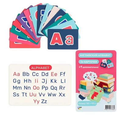 Набор обучающих карточек "Английский алфавит" 27 шт, 14×9,3 см — купить в  интернет-магазине по низкой цене на Яндекс Маркете