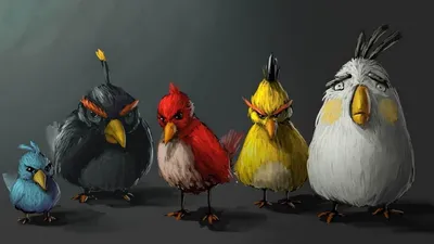 Angry Birds Красная круглая злая …» — создано в Шедевруме