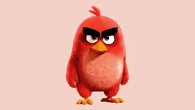 Realistic rendering of angry birds character, red on Craiyon