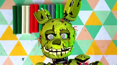 Аниматроник Спрингтрап ФНАФ из пластилина, давайте лепить вместе.  Springtrap FNAF out if clay. - YouTube