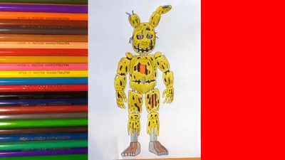 How to draw Springtrap, FNAF, Как нарисовать Спрингтрапа - YouTube