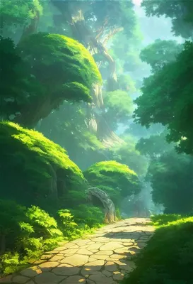 Пейзажи из аниме (60 фото) | Картины гор, Мой сосед тоторо, Пейзажи
