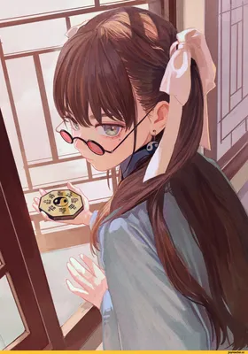 FKEY (Zengxianxin) :: Anime Artist (Аниме арт, Аниме-арт) :: девушка в очках  :: artist :: art (арт) / смешные картинки и другие приколы: комиксы, гиф  анимация, видео, лучший интеллектуальный юмор.