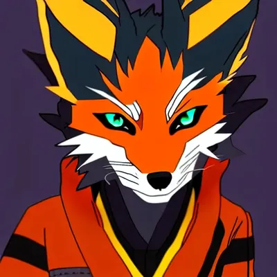 Cute muddy furry anime fox