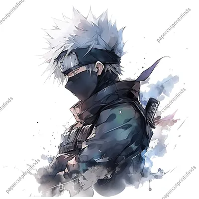 Kakashi hatake in cute chibi anime style