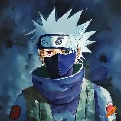 Kakashi hatake from naruto anime with sharingan