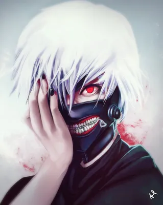 Кружка хамелеон черный CoolPodarok Anime. Красная маска Канеки Кен, Tokyo  Ghoul Аниме - купить в Москве, цены на Мегамаркет