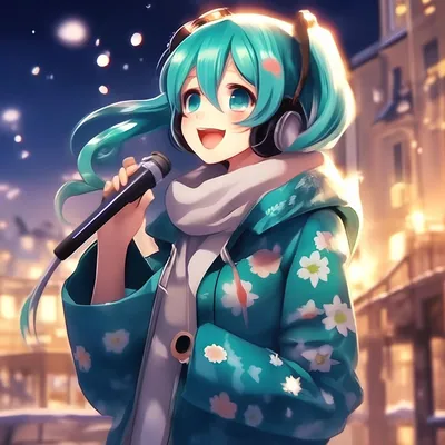 Cute Anime Girl Hatsune Miku 4K Wallpaper #