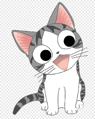 Кавайный котенок в аниме рисовке» — создано в Шедевруме
