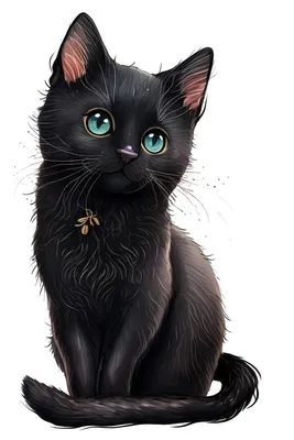 Black cat. Чёрный кот. PNG. em 2023 | Gatinhos, Animais, Tatuagem de gato