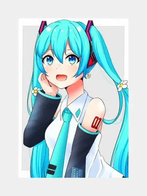 Cute hatsune miku anime style