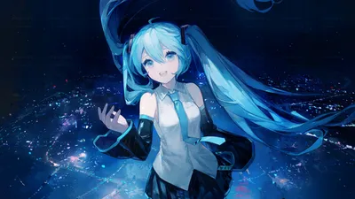 Hatsune miku black and white simple anime art