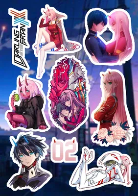 Аниме брелок Милый во Франксе (02 с надписями) Darling in the Franxx  ZeroTwo Акриловый купить в интернет магазине в Москве с доставкой по РФ