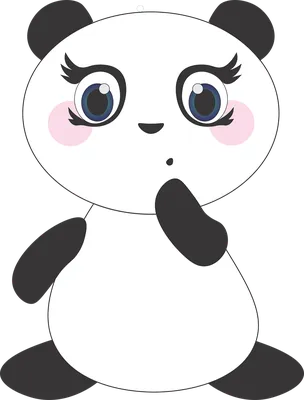 Cute Little Panda with Cute Shine Eyes Stock Illustration - Illustration of  beautiful, cutest: 282042432