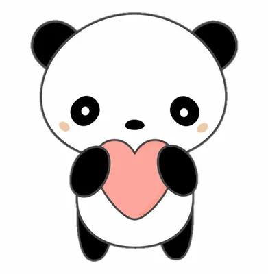 Cute anime panda with big eyes