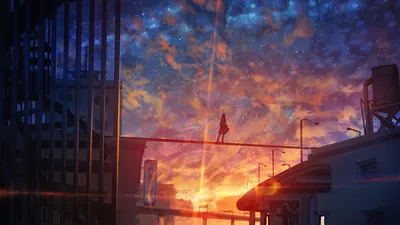 Art Illustration Anime Landscape Cloud Full HD HDTV - 