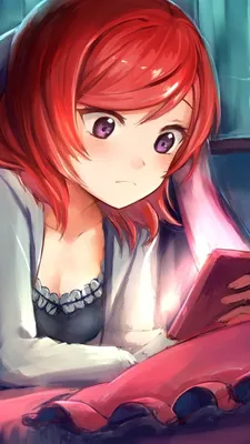 Милая аниме девушка, рыжие волосы, …» — создано в Шедевруме