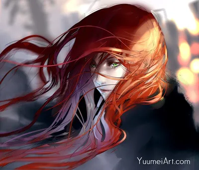 Аниме девочка с рыжими волосами - 48 фото