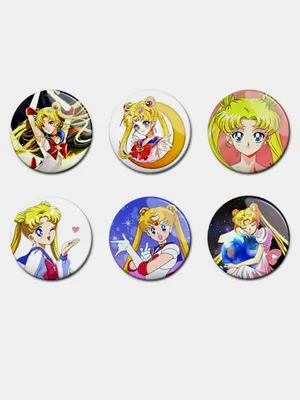 Значки аниме Сейлор Мун Sailor Moon купить по цене 79 ₽ в интернет-магазине  KazanExpress