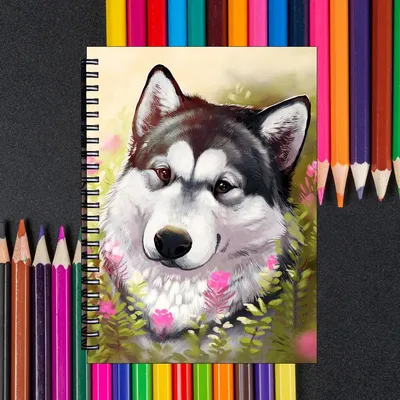 Аниме Собака Рисунок, черно-белая заливка, фиолетовый, фотография, пушистый  Фэндом png | Klipartz
