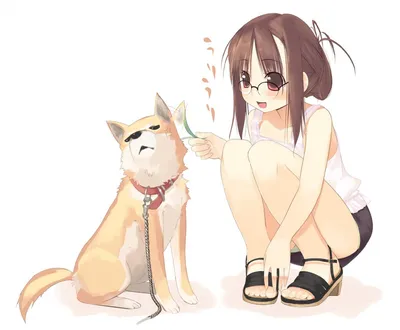 Girl with puppy | Пикабу