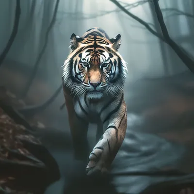 Аниме розовый тигр | Премиум Фото