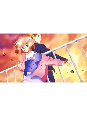 Обои anime, art, kyoukai no kanata, kuriyama mirai, девушка, очки, за гранью  на рабочий стол