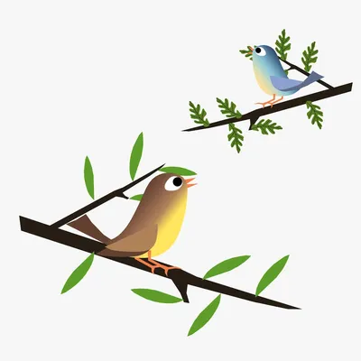 Анимированные птицы hd 8k векторные иллюстрации обои | Премиум Фото