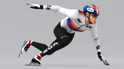 Шорт-трек Конькобежный спорт Анимированный HQ 3D Модель $189 - .max - Free3D