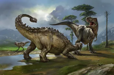 С анимацией Анкилозавр 3D модель - Скачать Животные на 