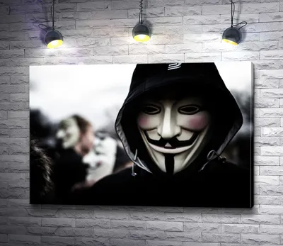 Купить Маска Анонимуса Anonymous золото, серебро оптом - 