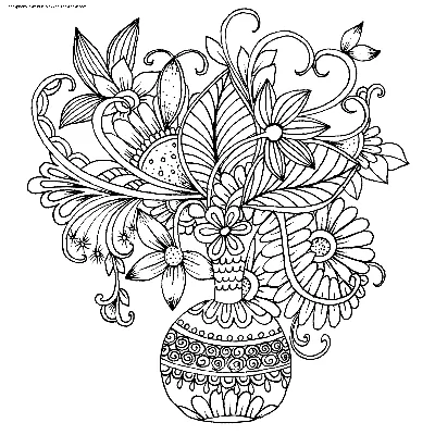 Раскраска антистресс "Цветы и бабочки" - Раскраски А4 формата для распечатки