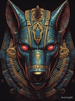 Кемет: Кровь и песок / Kemet: Blood and Sand: Арт бога «Anubis» (худ.  Pierre... | Tesera