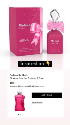 Melina Arina (Pour Femme) 80ML EDP - Melina Arina Perfume for Women — F.G  Fragrances