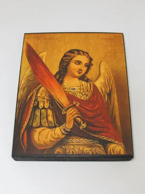 Купить Православную Освященную икону под старину "Архангел Михаил" онлайн в  Германии с доставкой по Европе. Заказать Утварь в православном магазине по  низкой цене ☦