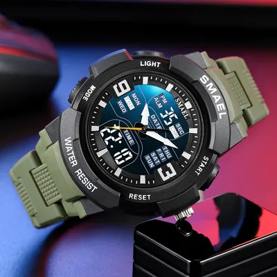 Водонепроницаемые мужские часы время дата день недели Skmei Черные наручные  часы кварцевые армейские подсветка (ID#2018007018), цена: 700 ₴, купить на  
