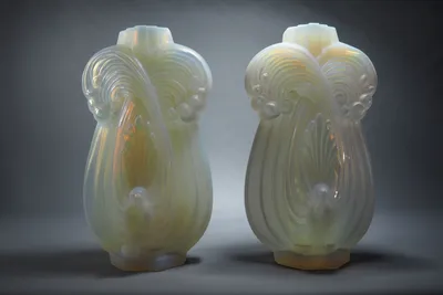 Les plus belles antiquités - Porcelaine, objets, art... - Парные вазы  “Лунные птицы. Арт-деко”