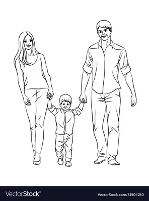 Happy Family Drawing High-Res Vector Graphic - Getty Images