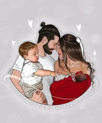 Family💕🌸💕 Чехол или обложку для паспорта с этой иллюстрацией можно  заказать на  @makefotocase ?… | Семья иллюстрация, Детская  графика, Иллюстрации