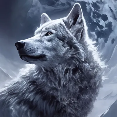 Арт, волк | Wolf painting, Wolf art, Animal art