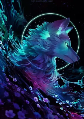 Night Guardian Арт, Волк, Ночь, Месяц | Anime wolf, Fondo de pantalla lobo,  Fondos de pantalla animales