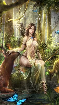 Артемида, богиня- охотница, стройная …» — создано в Шедевруме