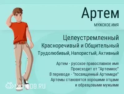 Открытка с именем Артем С именинами. Открытки на каждый день с именами и  пожеланиями.