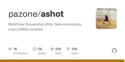 GitHub - pazone/ashot: WebDriver Screenshot utility. Take screenshots,  crop, prettify, compare